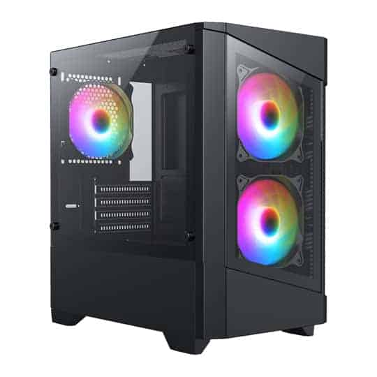 CiT Level 1 Black Tempered Glass MicroATX Case